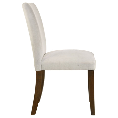 Bridle Upholstered Dining Side Chair Beige (Set of 2)