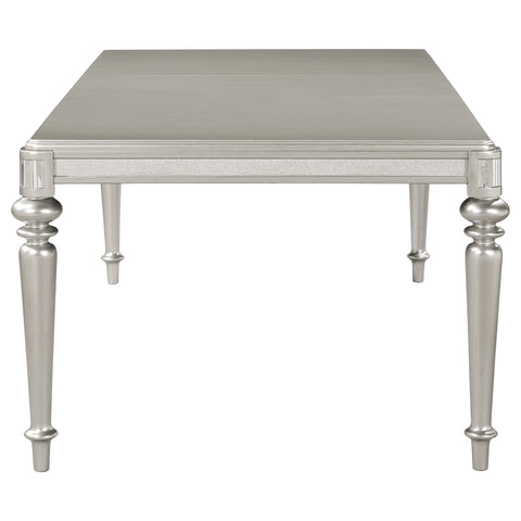 Tenya Game 7-piece Rectangular Dining Set Metallic PlatinumMetallic Platinum