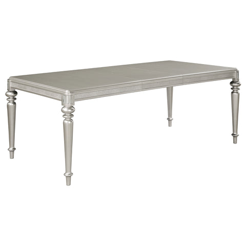 Tenya Game 86-inch Extension Dining Table Metallic PlatinumMetallic Platinum