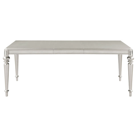 Tenya Game 86-inch Extension Dining Table Metallic PlatinumMetallic Platinum