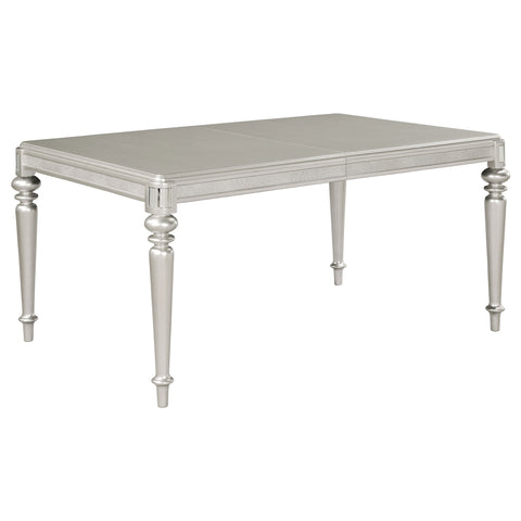 Tenya Game 86-inch Extension Dining Table Metallic PlatinumMetallic Platinum