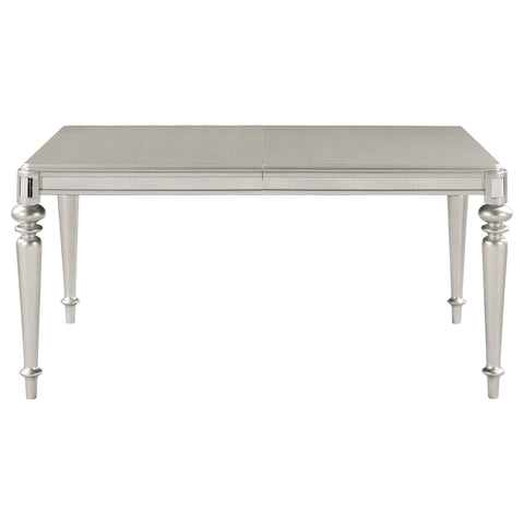 Tenya Game 86-inch Extension Dining Table Metallic PlatinumMetallic Platinum