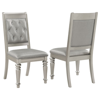 Tenya Game Dining Side Chair Metallic Platinum (Set of 2)Metallic Platinum