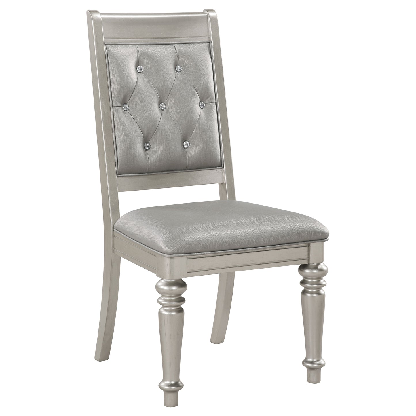 tenya game dining side chair metallic platinum (set of 2)metallic platinum