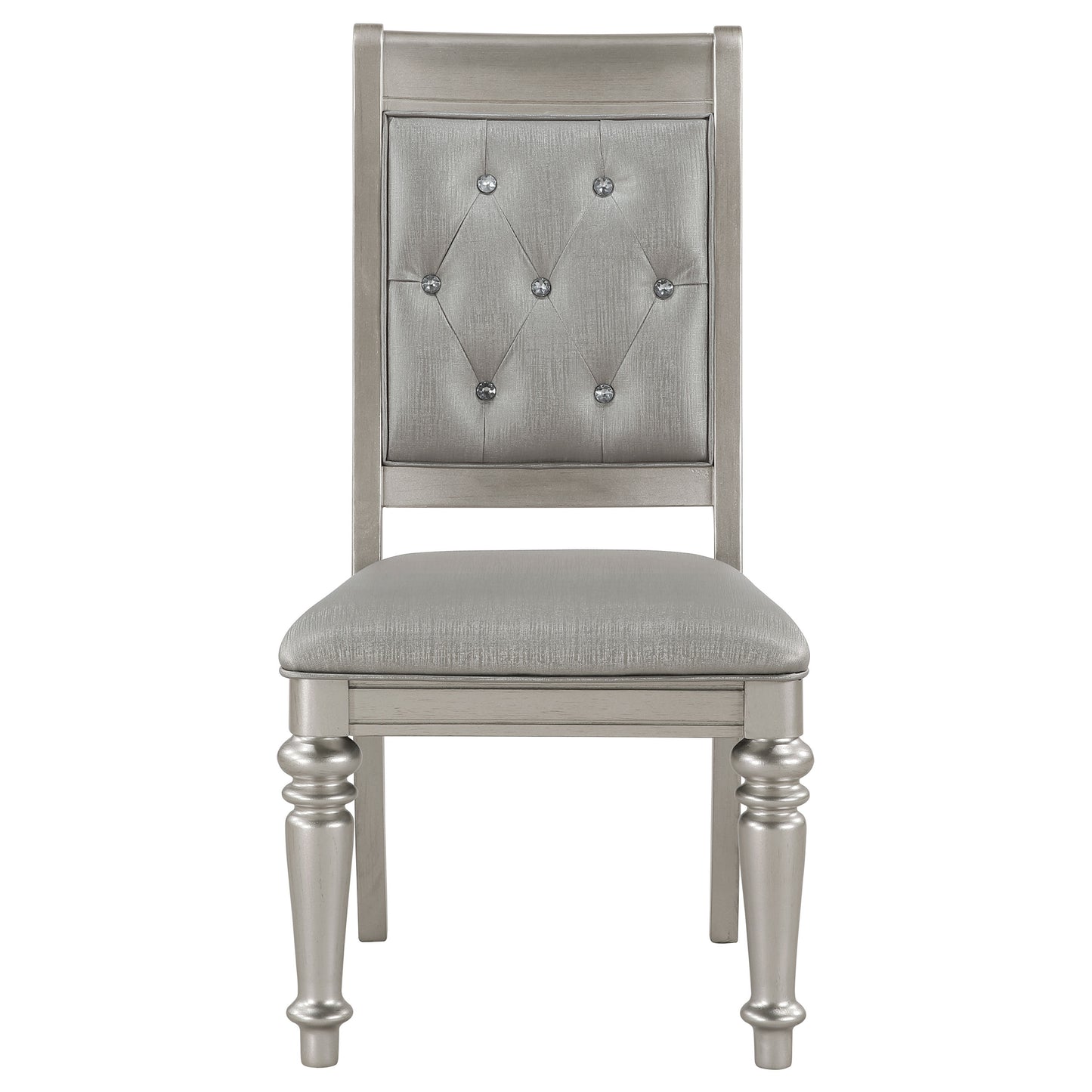 tenya game dining side chair metallic platinum (set of 2)metallic platinum