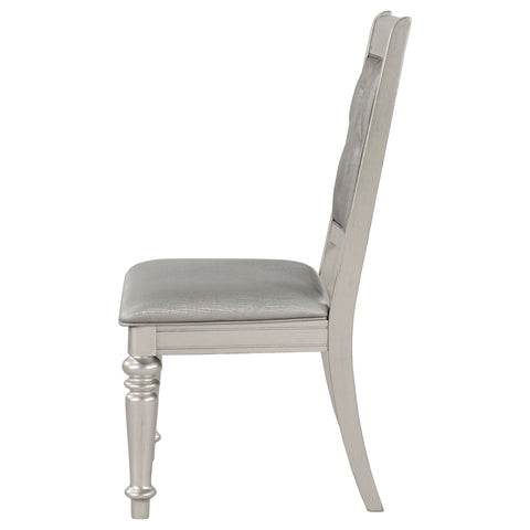 Tenya Game Dining Side Chair Metallic Platinum (Set of 2)Metallic Platinum