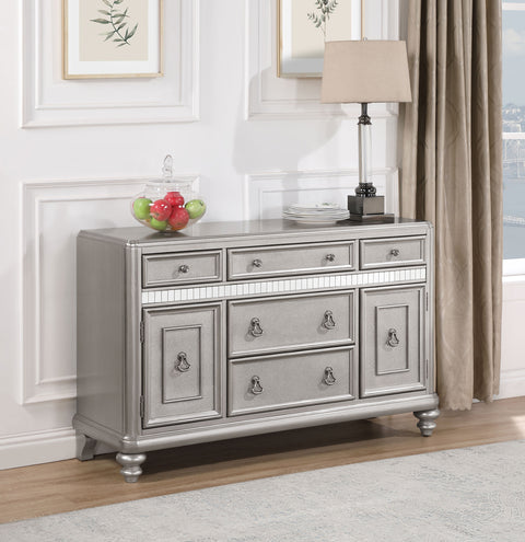 Tenya Game Dining Sideboard Buffet Cabinet Metallic PlatinumMetallic Platinum