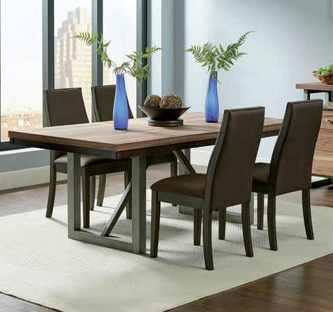 Visalia Creek 5-piece Rectangular Dining Table Set ChocolateNatural Walnut / Chocolate