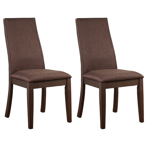 Visalia Creek Upholstered Dining Chair Chocolate (Set of 2)Chocolate