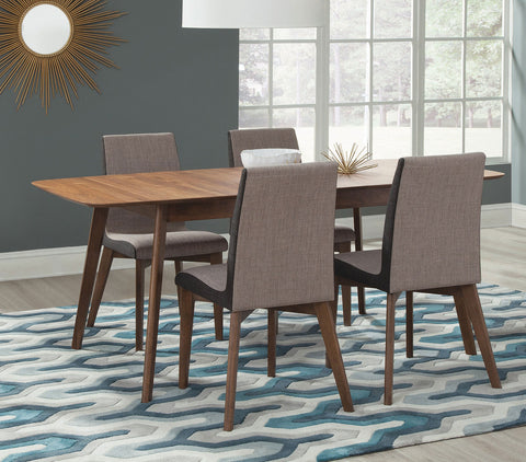 Colombe 5-piece Rectangular Dining Set Natural WalnutNatural Walnut