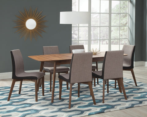Colombe 7-piece Rectangular Dining Set Natural WalnutNatural Walnut