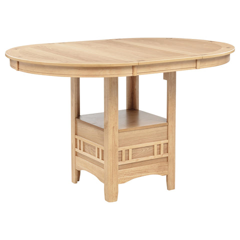 Parkes Oval 60-inch Counter Height Extension Dining Table Light Oak