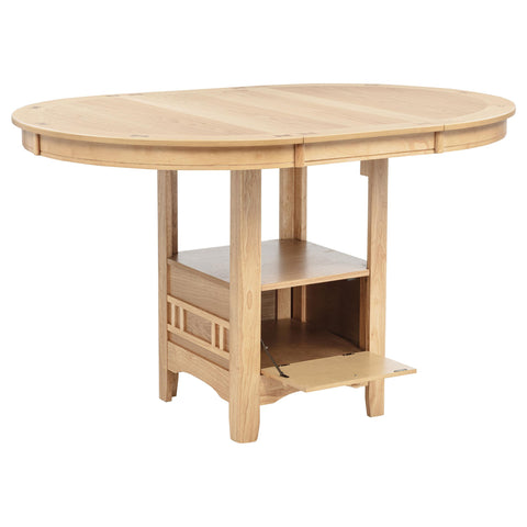 Parkes Oval 60-inch Counter Height Extension Dining Table Light Oak