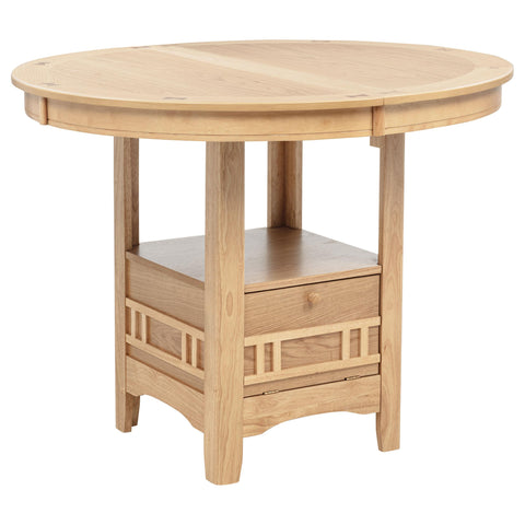 Parkes Oval 60-inch Counter Height Extension Dining Table Light Oak