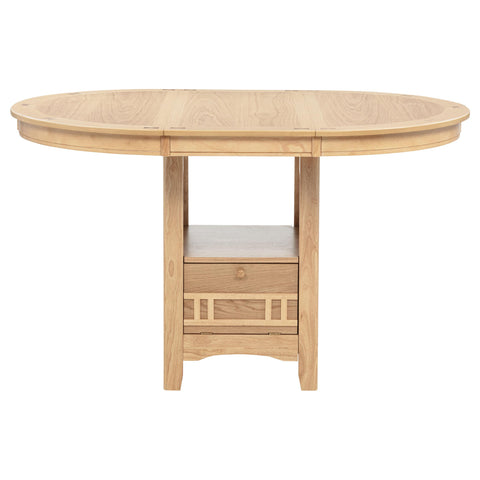 Parkes Oval 60-inch Counter Height Extension Dining Table Light Oak