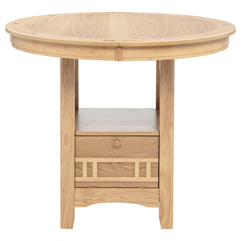 Parkes Oval 60-inch Counter Height Extension Dining Table Light Oak
