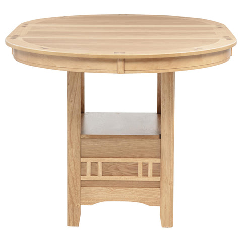 Parkes Oval 60-inch Counter Height Extension Dining Table Light Oak