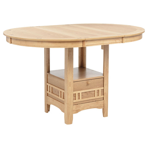 Parkes Oval 60-inch Counter Height Extension Dining Table Light Oak
