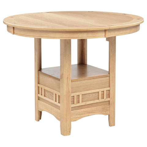 Parkes Oval 60-inch Counter Height Extension Dining Table Light Oak