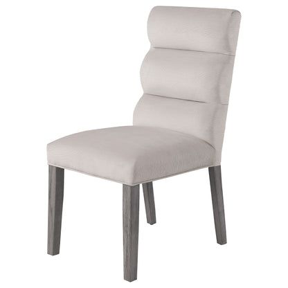 Claude Velvet Upholstered Dining Side Chair Stone (Set of 2)