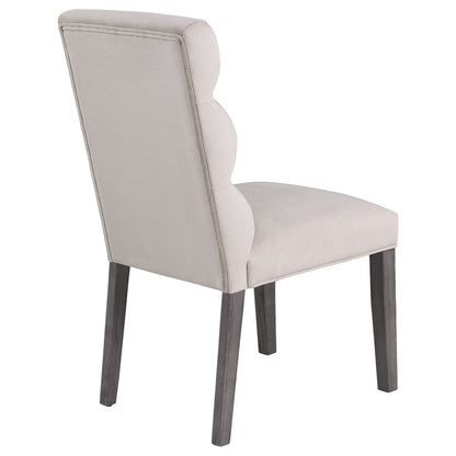 Claude Velvet Upholstered Dining Side Chair Stone (Set of 2)