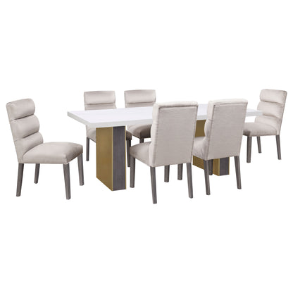 Claude Velvet Upholstered Dining Side Chair Stone (Set of 2)