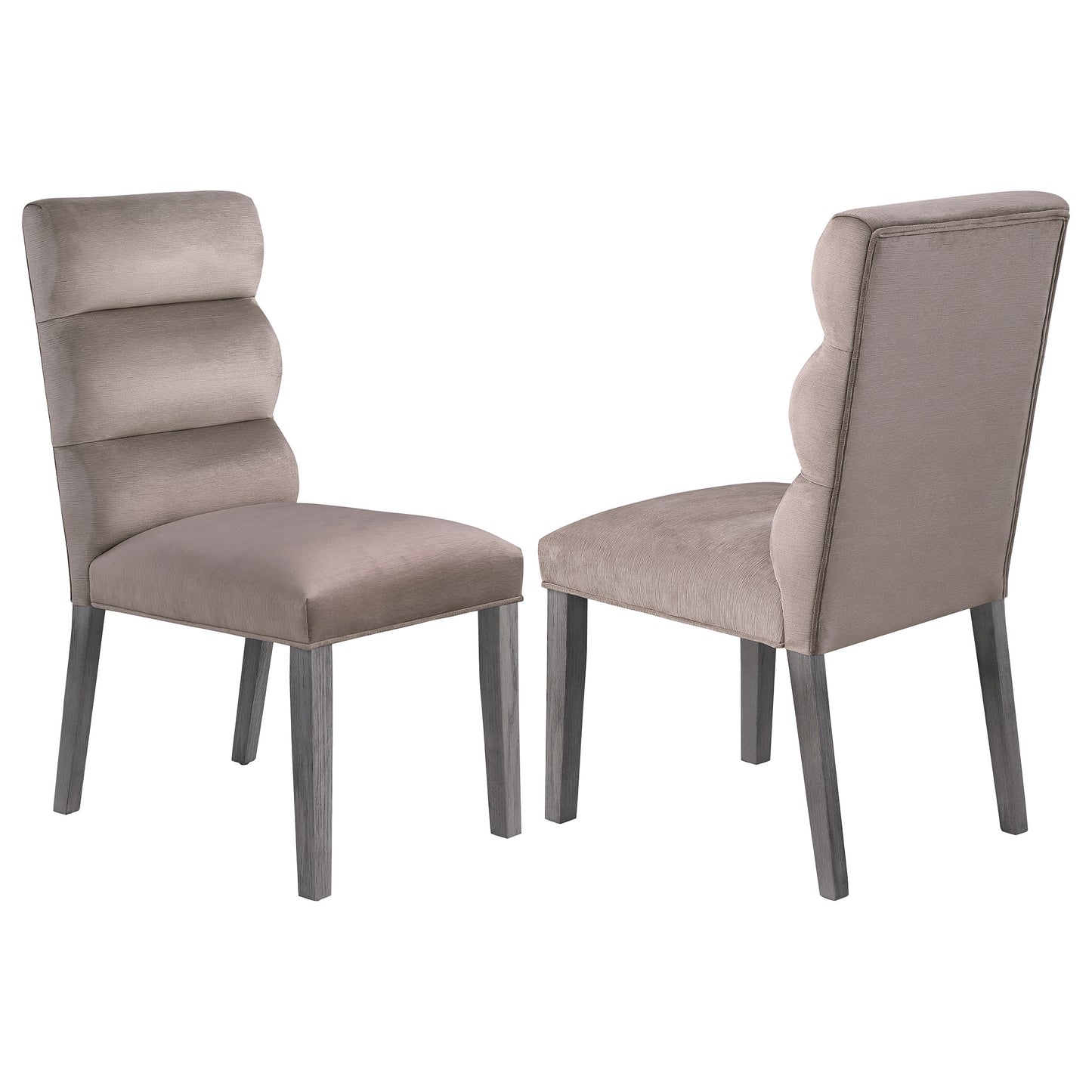 achelle velvet upholstered dining side chair ash (set of 2)ash