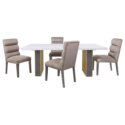 Claude Velvet Upholstered Dining Side Chair Ash (Set of 2)