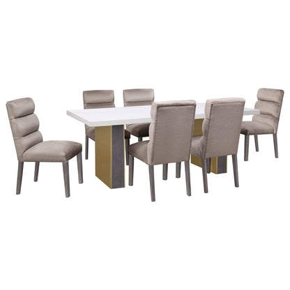 Claude Velvet Upholstered Dining Side Chair Ash (Set of 2)