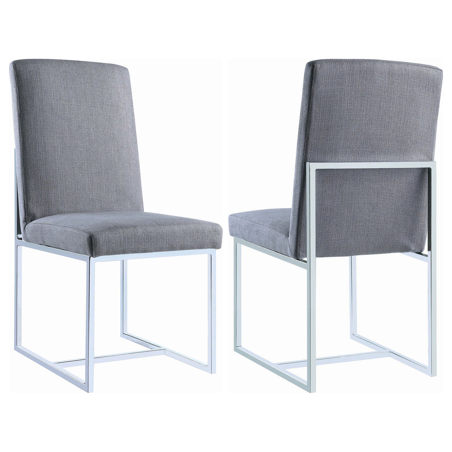 landon upholstered dining side chair grey (set of 2)grey