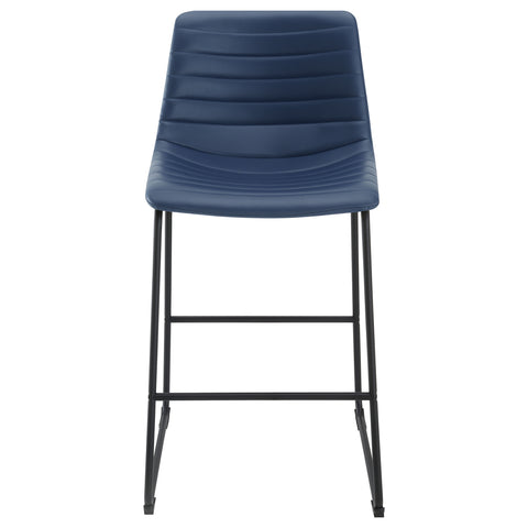 Carmen Faux Leather Upholstered Counter Chair Blue (Set of 2)Blue