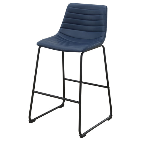 Carmen Faux Leather Upholstered Counter Chair Blue (Set of 2)Blue