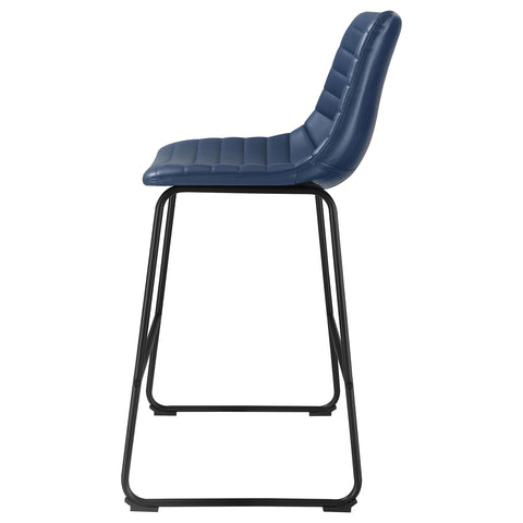 Carmen Faux Leather Upholstered Counter Chair Blue (Set of 2)Blue