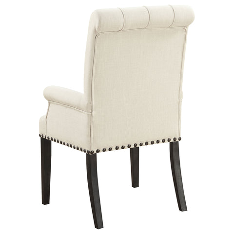 24x24-inch Fabric Upholstered Dining Arm Chair BeigeBeige