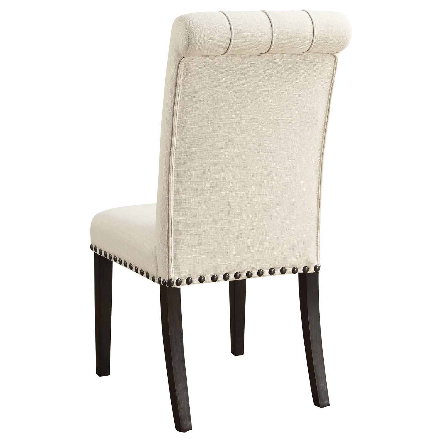 24x24-inch fabric upholstered dining side chair beige (set of 2)beige