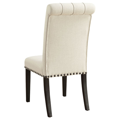 24x24-inch Fabric Upholstered Dining Side Chair Beige (Set of 2)Beige