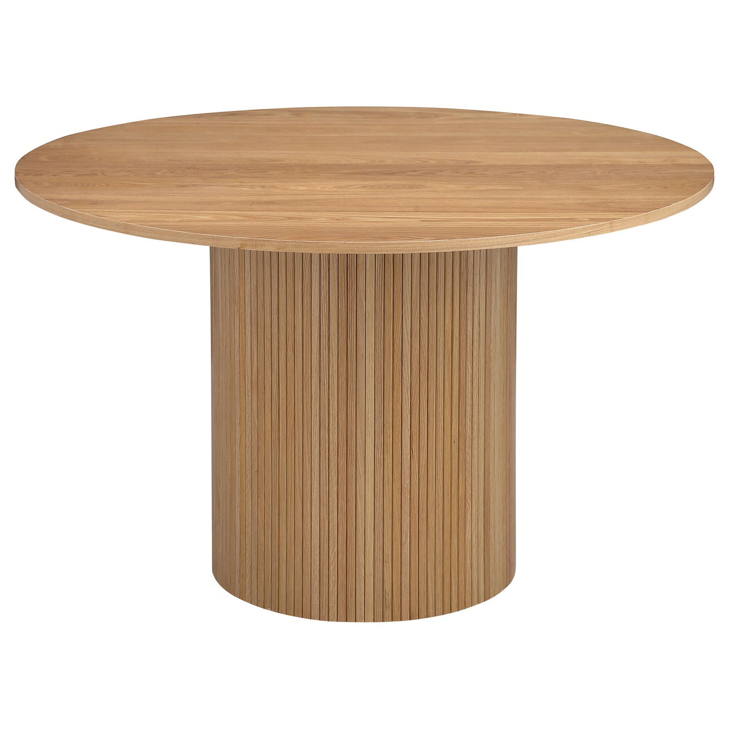 blake round 48-inch wood top dining table natural