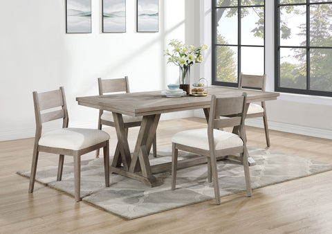 Jenson 5-piece Rectangular Dining Table Set Coastal GreyCoastal Grey