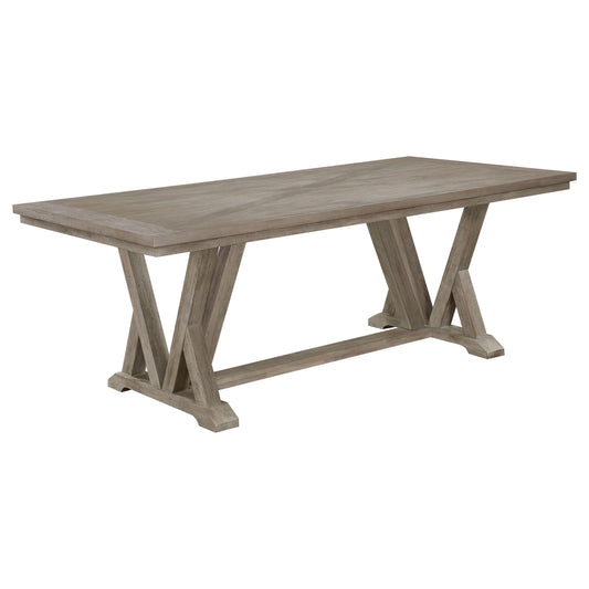 Glenn Rectangular 82-inch Dining Table Coastal Grey