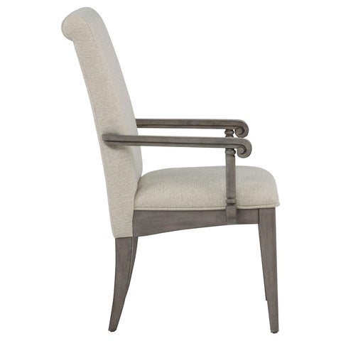Canova Upholstered Dining Arm Chair Tan (Set of 2)