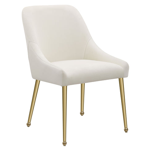 Allison Upholstered Dining Side Chair Ivory (Set of 2)Ivory / Gold
