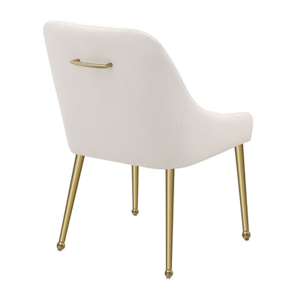 Shania Upholstered Dining Side Chair Ivory (Set of 2)