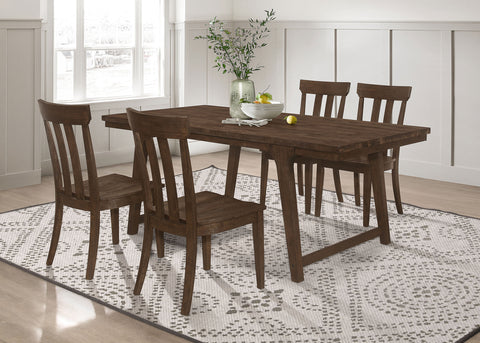 Toga 5-piece Rectangular Dining Table Set Brown OakBrown Oak