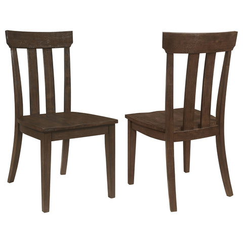 Toga Slat Back Dining Side Chair Brown Oak (Set of 2)Brown Oak