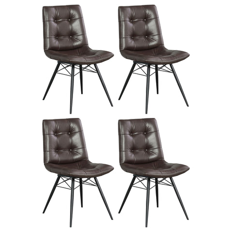 Avery Upholstered Dining Side Chair Brown (Set of 4)Brown
