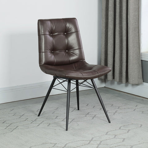 Avery Upholstered Dining Side Chair Brown (Set of 4)Brown