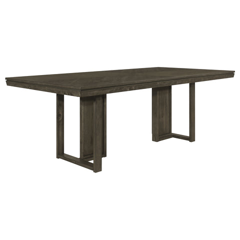 Dominick 7-piece Rectangular Dining Table Set Dark GreyDark Grey