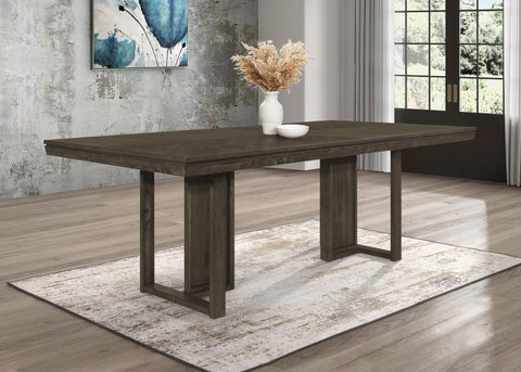 Dominick Rectangular 87-inch Wood Dining Table Dark GreyDark Grey