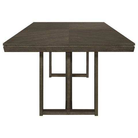 Dominick Rectangular 87-inch Wood Dining Table Dark GreyDark Grey
