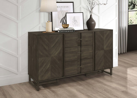 Dominick 3-drawer Storage Dining Sideboard Buffet Dark GreyDark Grey